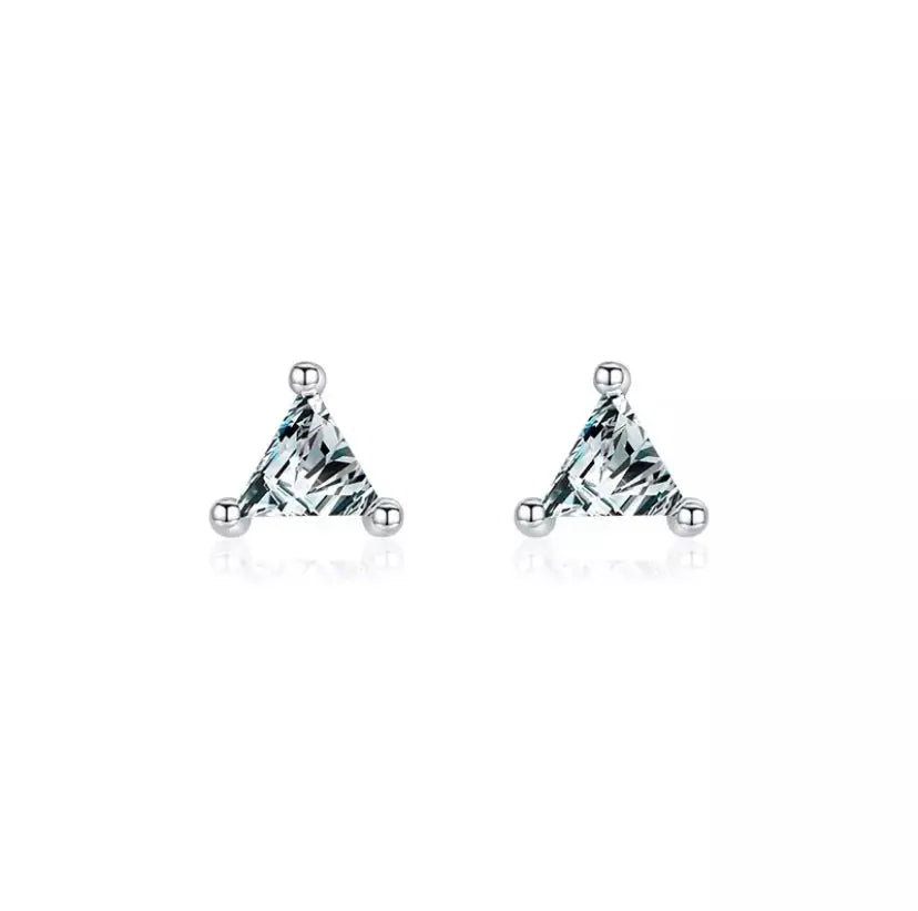 Trillion-Cut Stud Earrings Kaluxe Jewelry