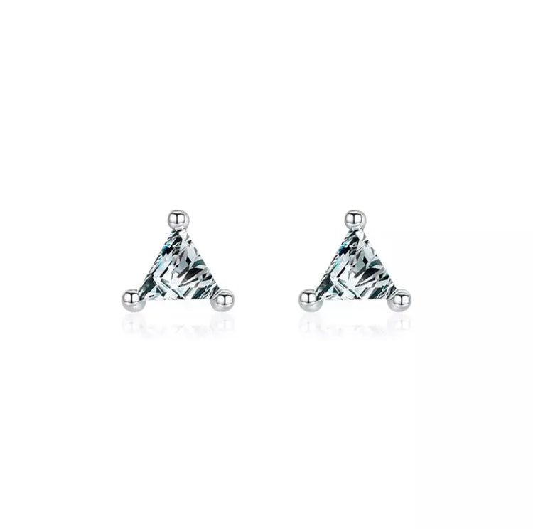 Trillion-Cut Stud Earrings Kaluxe Jewelry