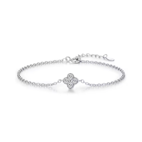 Clover Sparkle 925 Sterling Silver Bracelet