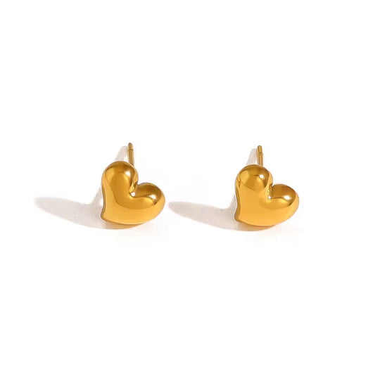 Heart Stainless Steel Stud Earrings