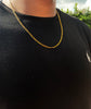 Figaro 3mm Chain Necklace in Stainless Steel Gold / PVD Coated