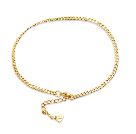 Cuban Curb Stainless Steel Gold Anklet