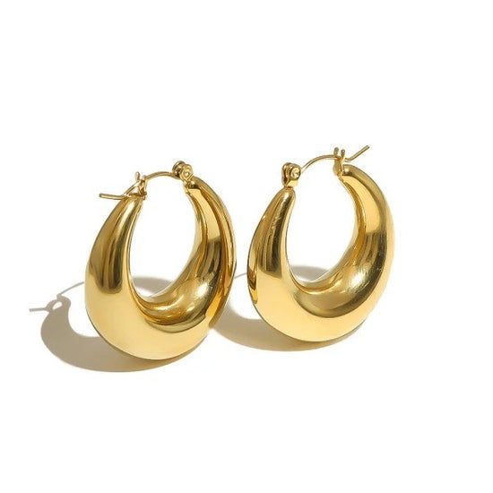 Olivia Hoop Stainless Steel Earrings