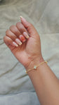 Four-Leaf Clover 18k Gold Plated Over 925 Sterling Silver Bracelet