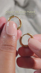 Classic 18k Gold Plated Stainless Steel 16mm Hoop Earrings